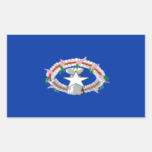 Northern Mariana Islands Flag Rectangular Sticker