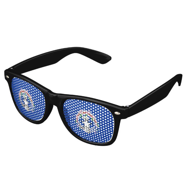 Northern Mariana Islands flag Retro Sunglasses (Angled)