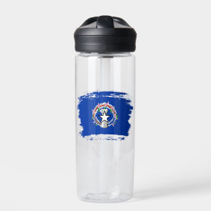 Northern Mariana Islands flag Water Bottle