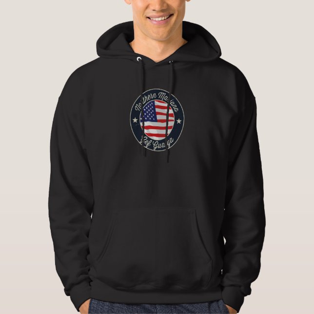 Northern Mariana Islands Souvenir Retro Graphic Hoodie (Front)