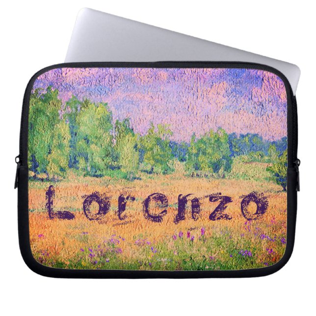 Northern Meadow and your name Laptop Sleeve (Front)