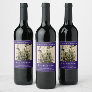 Northern Mocking Bird, Audubon's Birds of America Wine Label