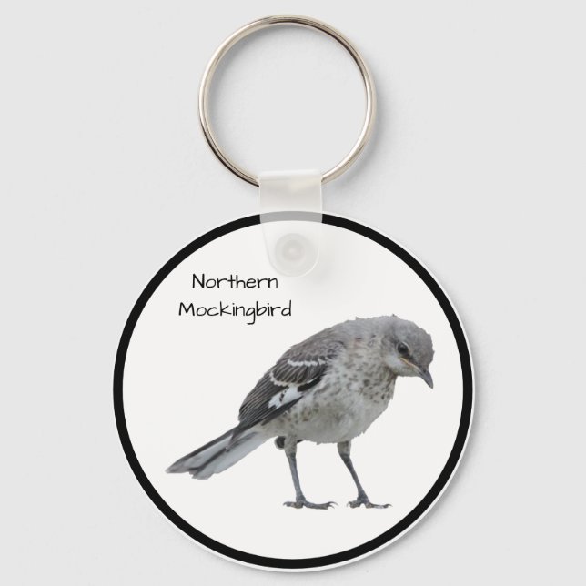 Northern Mockingbird Key Ring (Front)