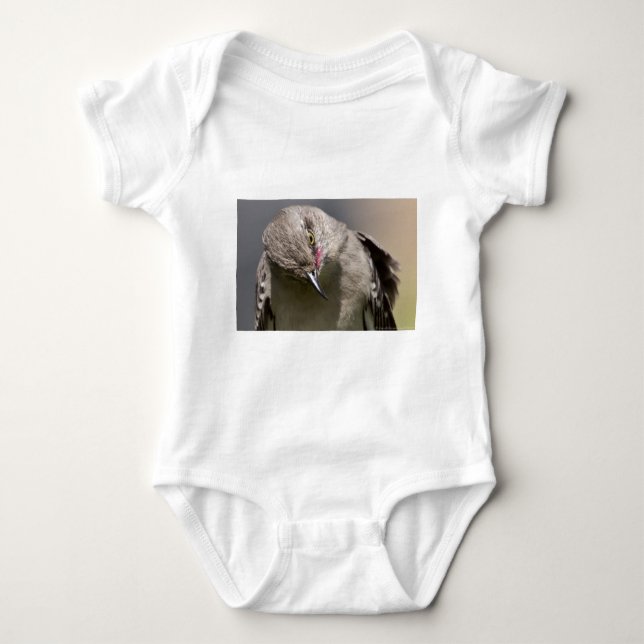 Northern Mockingbird takes a Bow Apparel & Gifts Baby Bodysuit (Front)