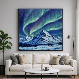 Northern Mountains - Painterly Style Landscape Art Poster