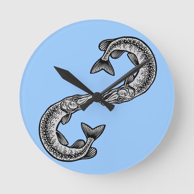 Northern pike fishing clock (Front)
