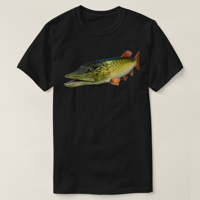 Northern Pike Fishing  T-Shirt (Design Front)