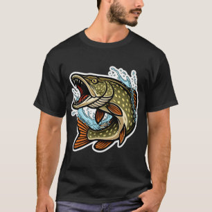 Northern Pike Jump Sticker T-Shirt