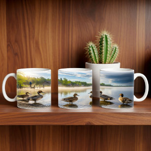 Northern Pintail Ducks Digital Mug Wrap Design