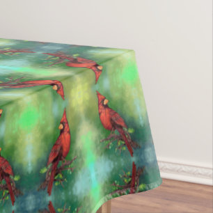 Northern Red Cardinal Bird Tablecloth