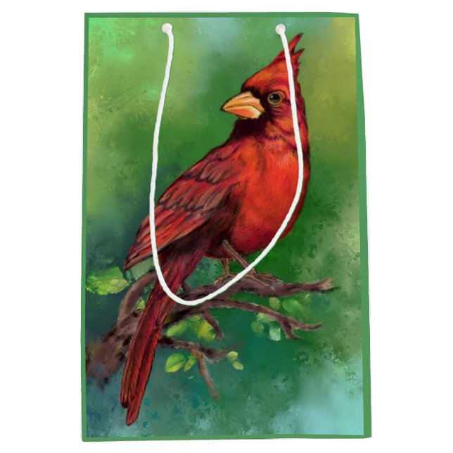 Northern Red Cardinal Gift Bag (Front)