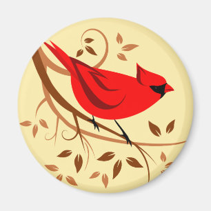 Northern Red Cardinal Magnets