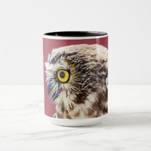 Northern Saw-Whet Owl Portrait Mug