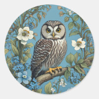 Northern Saw-Whet Owl William Morris Inspired