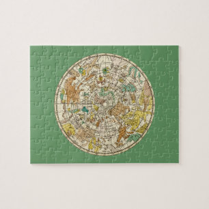 Northern Sky Star Chart and Constellations Map Jigsaw Puzzle