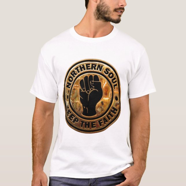 northern soul gold black T-Shirt (Front)