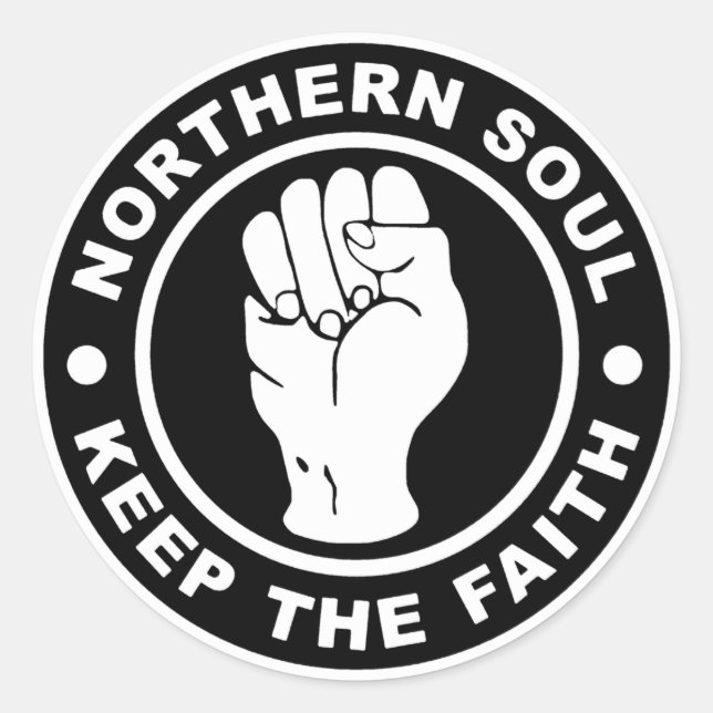 Northern Soul Keep The Faith Classic Round Sticker (Front)