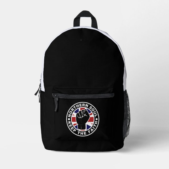 Northern Soul - Keep The Faith Printed Backpack (Front)