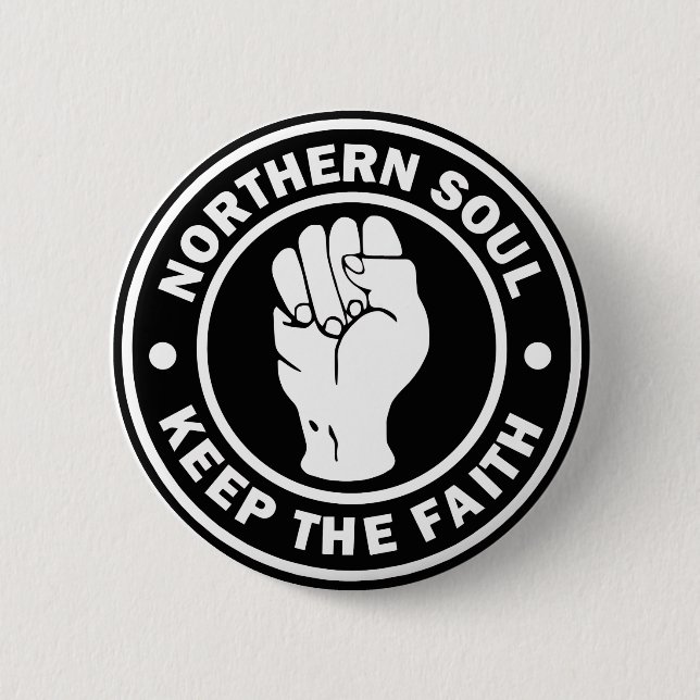 northern soul Logo  black 6 Cm Round Badge (Front)