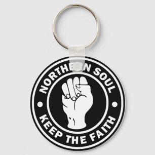 northern soul Logo black Key Ring