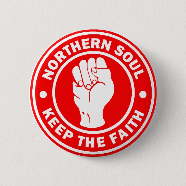 northern soul Logo Red 6 Cm Round Badge (Front)