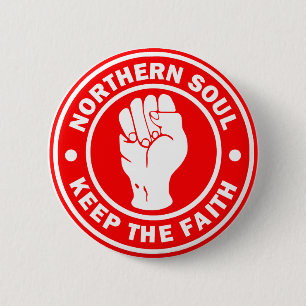 northern soul Logo Red 6 Cm Round Badge