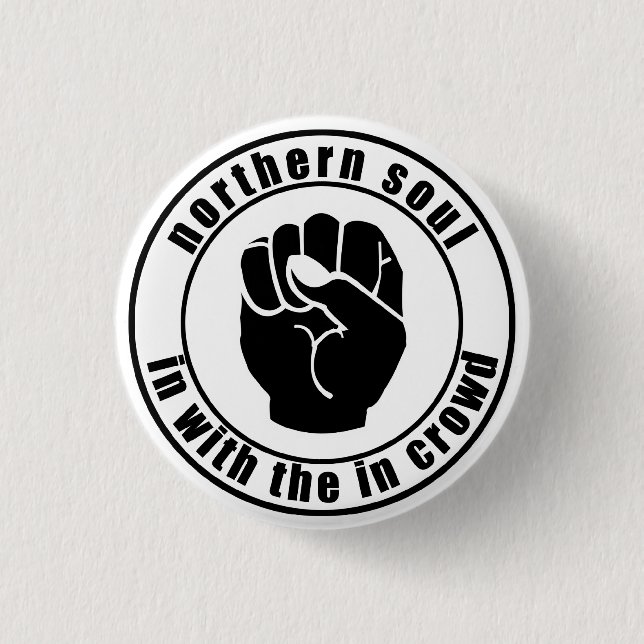 Northern Soul Patch In Crowd Button (Front)