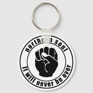 Northern Soul Patch It Will Never Be Over Keychain