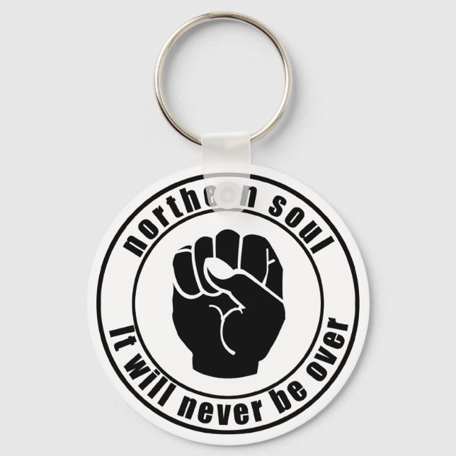 Northern Soul Patch It Will Never Be Over Keychain (Front)