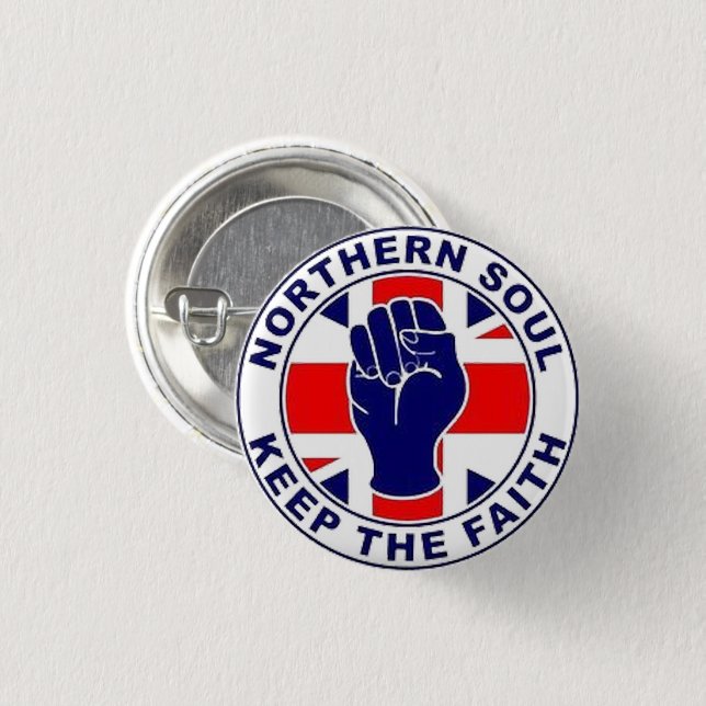 Northern Soul Pin Badge (Front & Back)