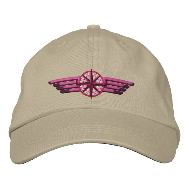Northern Star Compass Pilot Wings Embroidered Hat (Front)