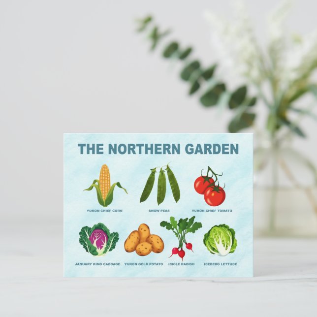 Northern Vegetable Garden Postcard (Standing Front)