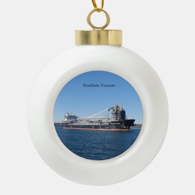 Northern Venture Ball or Snowflake Ornament (Front)