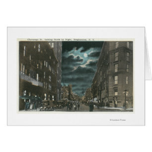 Northern View of Chenango Street at Night