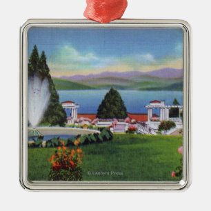Northern View of Lake from Ft. William Henry Metal Ornament