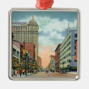 Northern View of Main Street Metal Tree Decoration