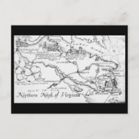 Northern Virginia Map Postcard