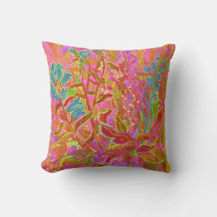 Northern Wildflowers Colourful Summer Floral Art  Cushion