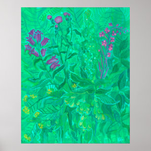 Northern Wildflowers Summer Flower Floral Painting Poster