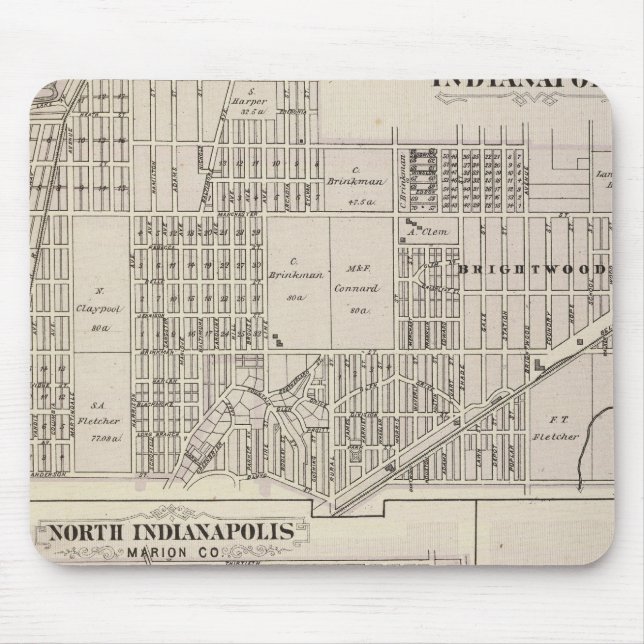 Northerneastern part of Indianapolis Mouse Pad (Front)