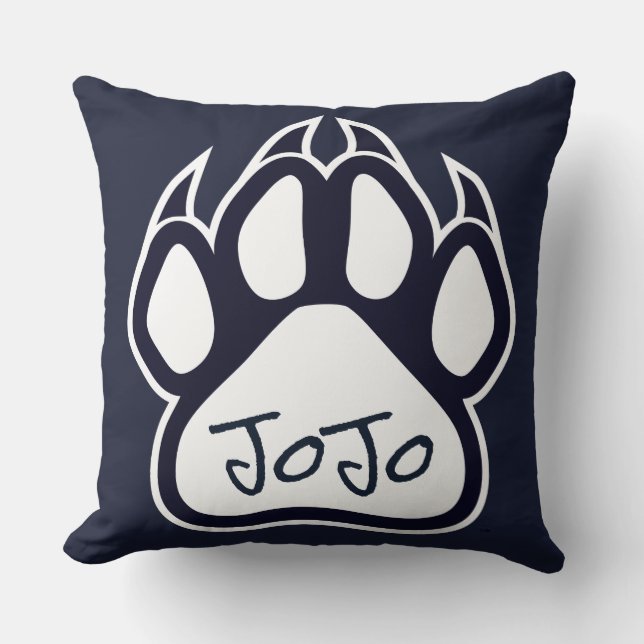 Northshore High School Panthers Pillow Navy White (Front)