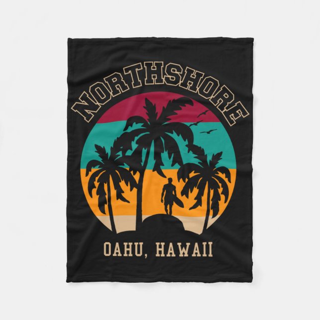 Northshore Oahu Hawaii1  Fleece Blanket (Front)