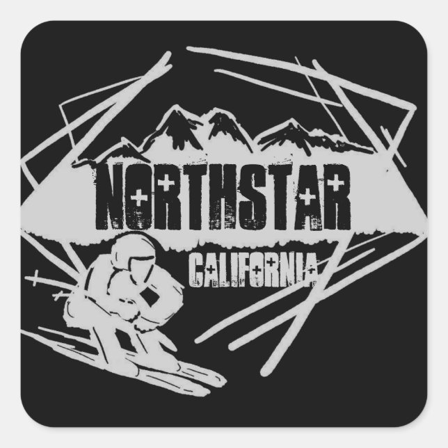Northstar California black ski logo stickers (Front)