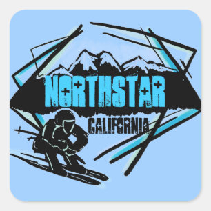 Northstar California blue ski logo stickers