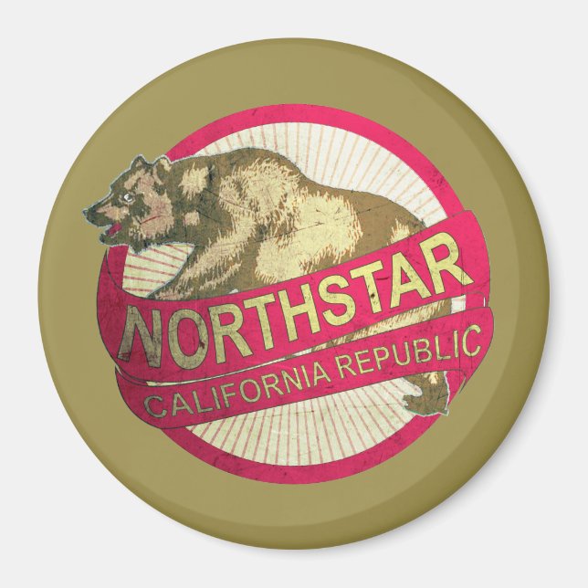 Northstar California vintage bear magnet (Front)