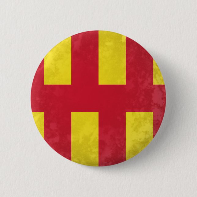 Northumberland 6 Cm Round Badge (Front)