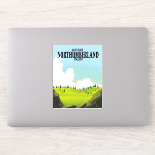 Northumberland england travel poster