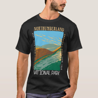 Northumberland National Park Hadrians Wall Distres T-Shirt