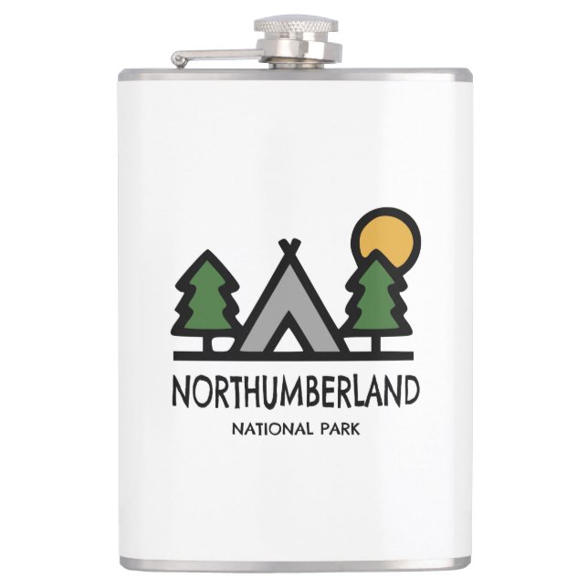 Northumberland National Park Hip Flask (Front)