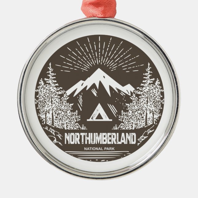 Northumberland National Park Metal Ornament (Front)